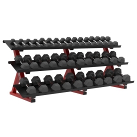 3-TIER HEX DUMBBELL RACK